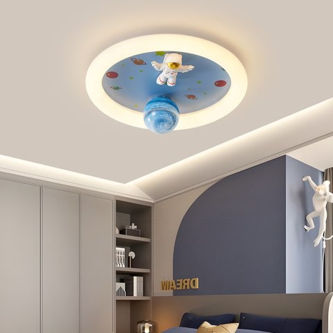 Lampa LED sufitowa plafon do pokoju dziecięcego ściemniana + pilot astronauta Kik Sp. z o. o. Sp. k.