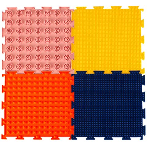Mata sensoryczna puzzle montessori do masażu stóp 8 elementów kolorowe Kik Sp. z o. o. Sp. k.