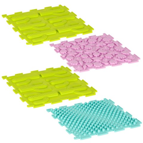 Mata sensoryczna puzzle montessori do masażu stóp 8 elementów pastelowe Kik Sp. z o. o. Sp. k.
