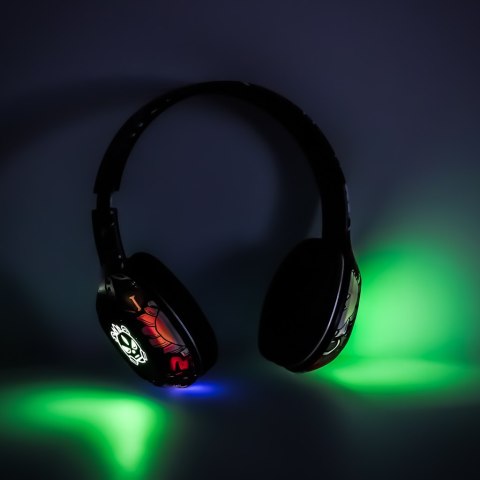 Słuchawki bezprzewodowe nauszne Bluetooth RGB Gaming Sport 200mAh czarne Kik Sp. z o. o. Sp. k.