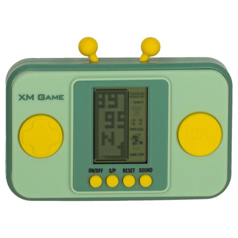 Gra zręcznościowa elektroniczna konsola retro gierka przenośna kieszonkowa zielona Kik Sp. z o. o. Sp. k.