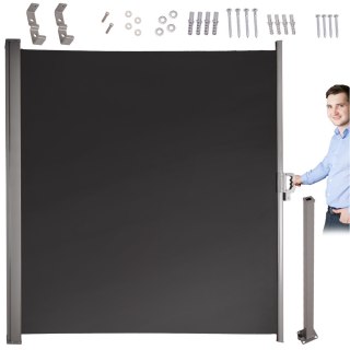Markiza boczna tarasowa LUARO parawan zwijany 160 x 300 cm ciemnoszary Kik Sp. z o. o. Sp. k.