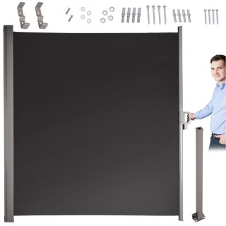 Markiza boczna tarasowa LUARO parawan zwijany 180 x 400 cm szary Kik Sp. z o. o. Sp. k.