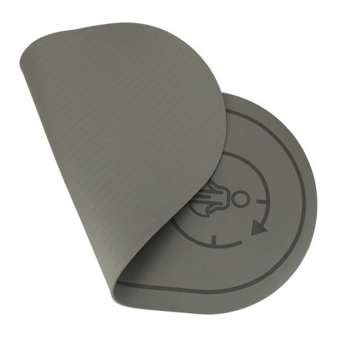 Mata fitness do ćwiczeń jogi wygłuszająca antypoślizgowa 125x61,5x0,6 cm szara Kik Sp. z o. o. Sp. k.