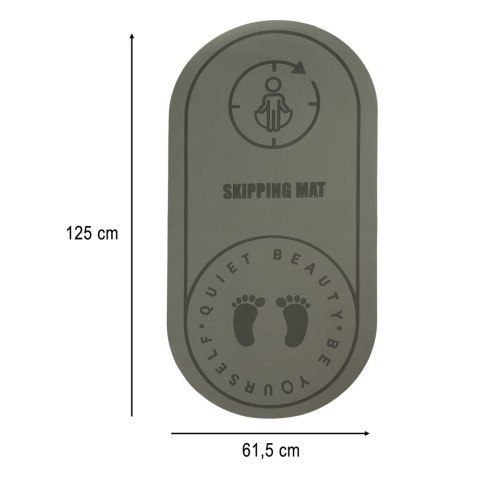 Mata fitness do ćwiczeń jogi wygłuszająca antypoślizgowa 125x61,5x0,6 cm szara Kik Sp. z o. o. Sp. k.