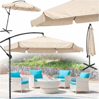 Parasol ogrodowy LUARO duży składany z wysięgnikiem 290cm beżowy Kik Sp. z o. o. Sp. k.
