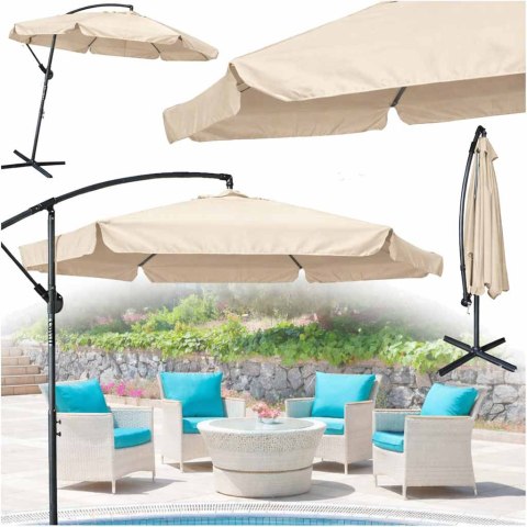 Parasol ogrodowy LUARO duży składany z wysięgnikiem 290cm beżowy Kik Sp. z o. o. Sp. k.