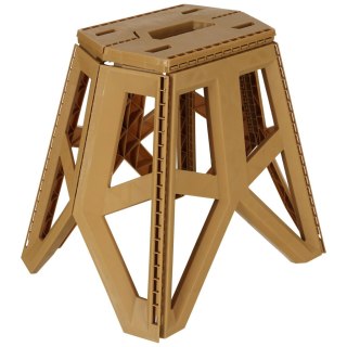 Taboret składany krzesełko turystyczne kempingowe przenośne 40 cm beżowy Kik Sp. z o. o. Sp. k.