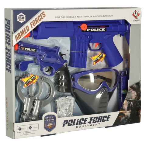 Zestaw policyjny małego policjanta pistolet karabin maska kajdanki akcesoria policyjne Kik Sp. z o. o. Sp. k.