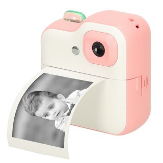 Aparat fotograficzny natychmiastowy drukarka termiczna + wkłady karta 32GB różowy Kik Sp. z o. o. Sp. k.