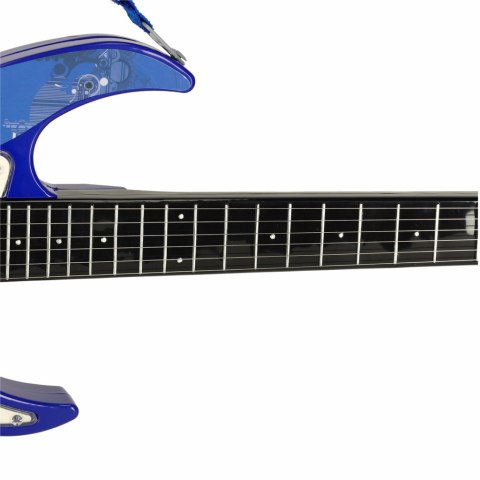Gitara elektryczna rockowa ze wzmacniaczem mikrofonem dla dzieci niebieska Kik Sp. z o. o. Sp. k.