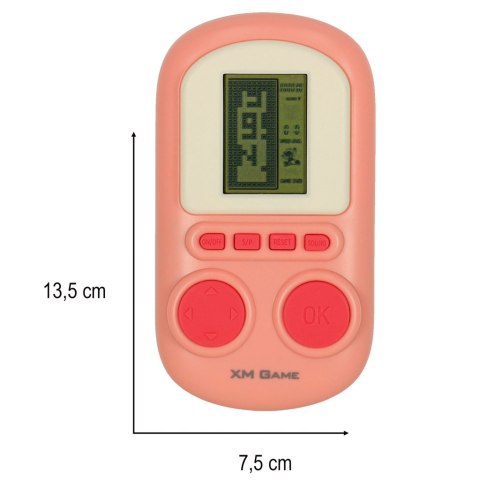 Gra elektroniczna zręcznościowa mini konsola przenośna kieszonkowa różowa Kik Sp. z o. o. Sp. k.