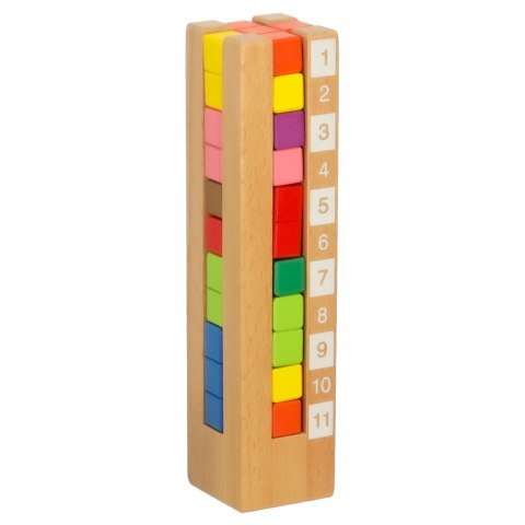Klocki drewniane edukacyjne układanka Montessori kolorowe Kik Sp. z o. o. Sp. k.