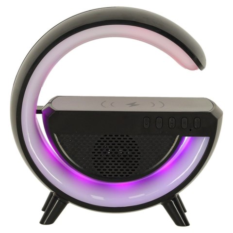 Lampka LED Gamingowa RGB głośnik ładowarka indukcyjna czarna Kik Sp. z o. o. Sp. k.