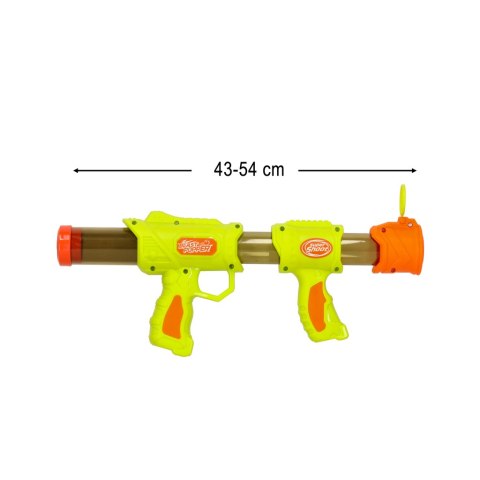 Pistolet na kulki karabin na piankowe naboje solidny dla dzieci gra 2w1 zielony Kik Sp. z o. o. Sp. k.