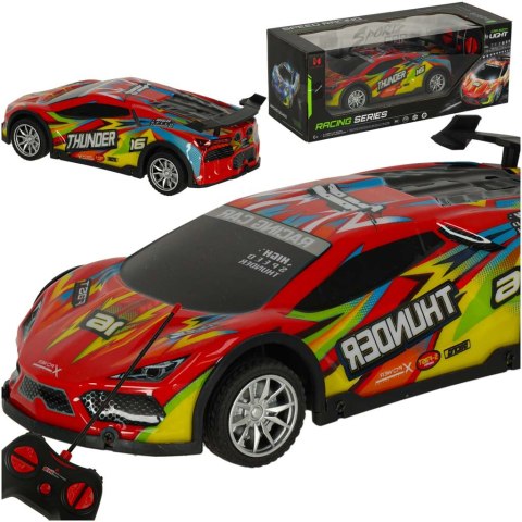 Samochód RC sportowy zdalnie sterowany na pilot auto wyścigowe drift z LED światłami czerwony Kik Sp. z o. o. Sp. k.