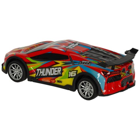 Samochód RC sportowy zdalnie sterowany na pilot auto wyścigowe drift z LED światłami czerwony Kik Sp. z o. o. Sp. k.