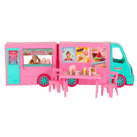 Samochód dla lalek kamper food truck zestaw 21 el. Kik Sp. z o. o. Sp. k.