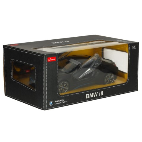 Samochód zdalnie sterowany Rastar 71010 BMW i8 1:14 otwierane drzwi czarny Kik Sp. z o. o. Sp. k.