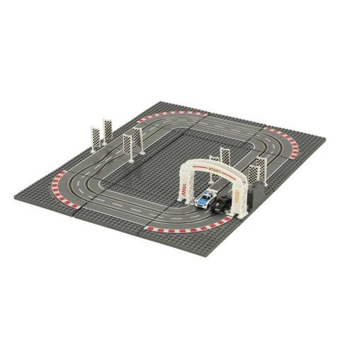 Tor samochodowy wyścigowy policyjny elektryczny + 2 auta klocki konstrukcyjne GD-01 Kik Sp. z o. o. Sp. k.