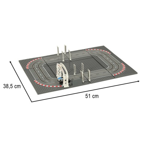Tor samochodowy wyścigowy policyjny elektryczny + 2 auta klocki konstrukcyjne GD-01 Kik Sp. z o. o. Sp. k.