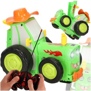 Traktor ciągnik zdalnie sterowany na pilota RC skaczący tańczący dźwięk zielony Kik Sp. z o. o. Sp. k.