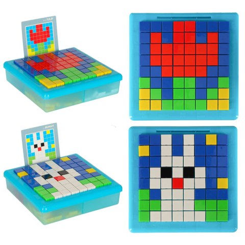 Układanka kreatywna logiczna klocki puzzle mozaika 175 elementów Kik Sp. z o. o. Sp. k.