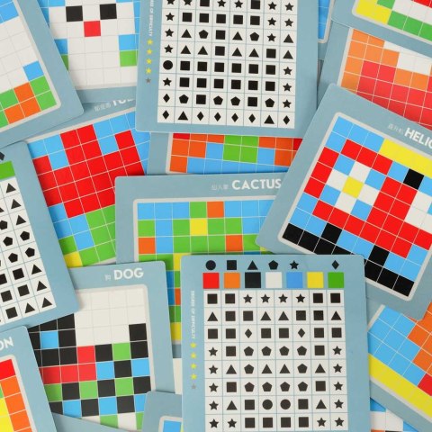 Układanka kreatywna logiczna klocki puzzle mozaika 175 elementów Kik Sp. z o. o. Sp. k.