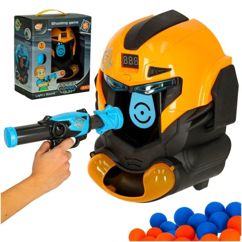 Gra zręcznościowa robot kask strzelanie do celu pistolet kulki celownik Kik Sp. z o. o. Sp. k.