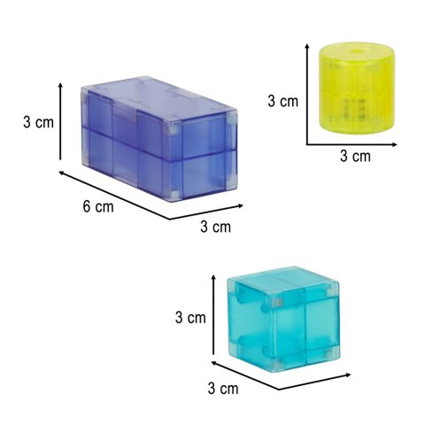 Klocki magnetyczne konstrukcyjne świecące elementy figury 3D 134 el. Kik Sp. z o. o. Sp. k.