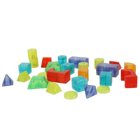 Klocki magnetyczne konstrukcyjne świecące elementy figury 3D 32el. Kik Sp. z o. o. Sp. k.