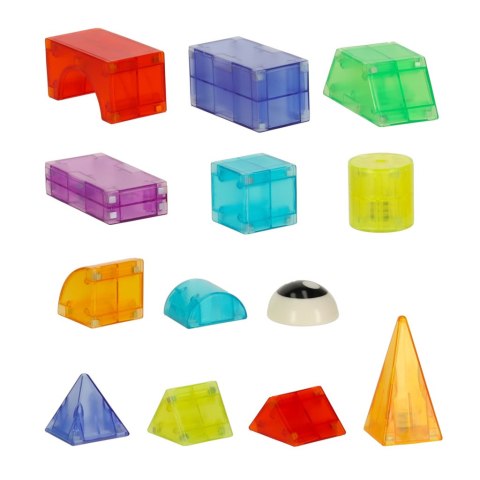 Klocki magnetyczne konstrukcyjne świecące elementy figury 3D 64 el. Kik Sp. z o. o. Sp. k.