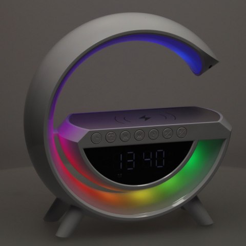 Lampka LED Gamingowa RGB głośnik ładowarka indukcyjna radio budzik zegar Kik Sp. z o. o. Sp. k.