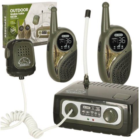 Walkie talkie krótkofalówka zestaw z centralą dla dzieci wojskowy zasięg 333 m Kik Sp. z o. o. Sp. k.