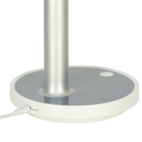 Wentylator biurkowy wiatrak przenośny bezprzewodowy USB z akumulatorem regulowany 4 poziomy mocy LED 38cm biały Kik Sp. z o. o. Sp. k.