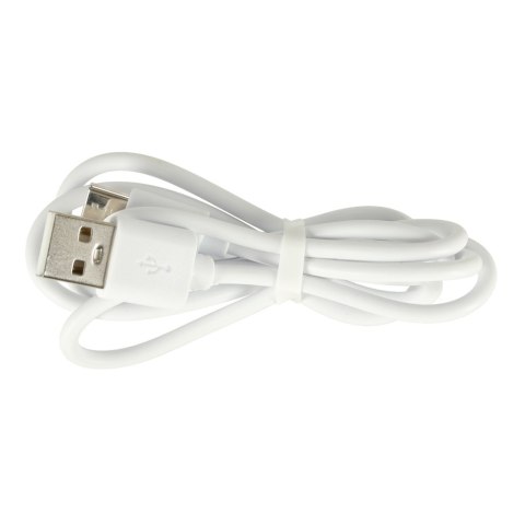 Wentylator biurkowy wiatrak przenośny bezprzewodowy USB z akumulatorem regulowany 4 poziomy mocy LED 38cm biały Kik Sp. z o. o. Sp. k.