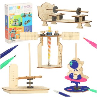 Zestaw edukacyjny do eksperymentów naukowych magnetycznych DIY 4w1 Kik Sp. z o. o. Sp. k.