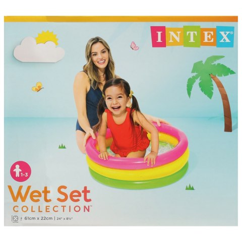 INTEX 57107 Basen ogrodowy dmuchany dla dzieci tęczowy Kik Sp. z o. o. Sp. k.