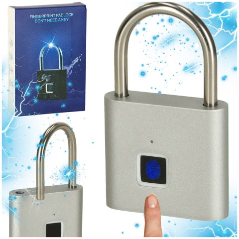Kłódka zamek elektroniczny na odcisk palca wodoodporny inteligentny USB Kik Sp. z o. o. Sp. k.