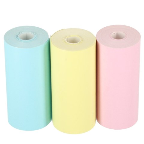 Rolki termiczne papier do drukarki aparatu 5,7cm x 3m 3 sztuki kolorowe Kik Sp. z o. o. Sp. k.