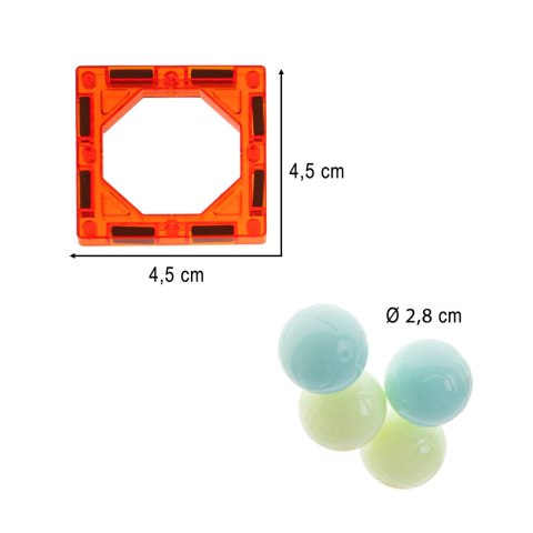 Klocki magnetyczne marble tor kulkowy świecący 202 elementy Kik Sp. z o. o. Sp. k.
