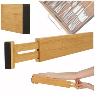 Organizer do szuflady bambusowy separator regulowany na sztućce narzedzia 56cm 1sztuka Kik Sp. z o. o. Sp. k.
