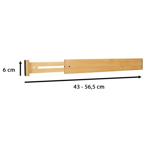 Organizer do szuflady bambusowy separator regulowany na sztućce narzedzia 56cm 1sztuka Kik Sp. z o. o. Sp. k.