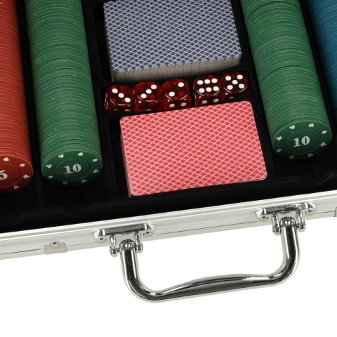 Poker zestaw do gry w walizce 500 żetonów 2 talie kart Kik Sp. z o. o. Sp. k.