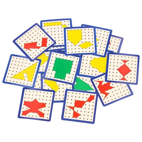 Geoboard geoplan drewniana układanka tworzenie kształtów z gumek Kik Sp. z o. o. Sp. k.