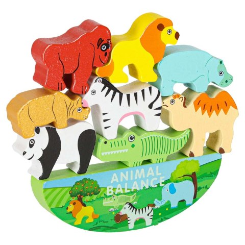 Gra zręcznościowa montessori układanka balansująca klocki zwierzątka drewniane Kik Sp. z o. o. Sp. k.