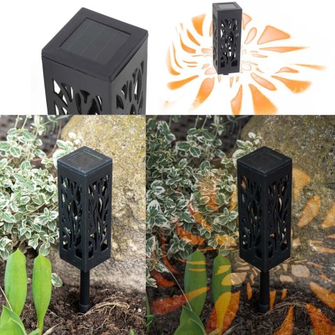 Lampa solarna ogrodowa ażurowa latarenka lamion LED czujnik zmierzchu wbijana 4szt. Kik Sp. z o. o. Sp. k.