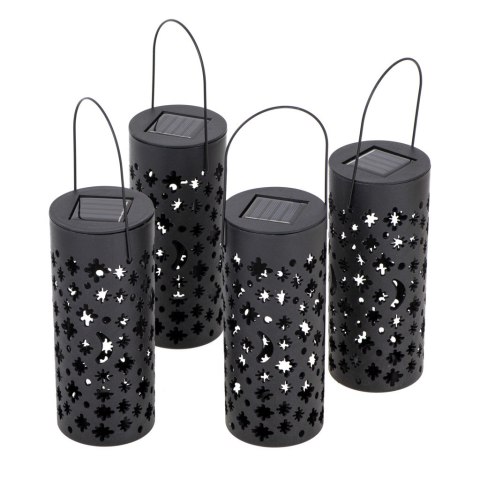 Lampa solarna ogrodowa ażurowa latarenka lampion LED czujnik zmierzchu wbijana 4szt. Kik Sp. z o. o. Sp. k.
