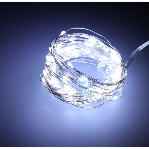 Lampki LED druciki dekoracyjne świąteczne choinkowe 10m 100LED zimny biały Kik Sp. z o. o. Sp. k.