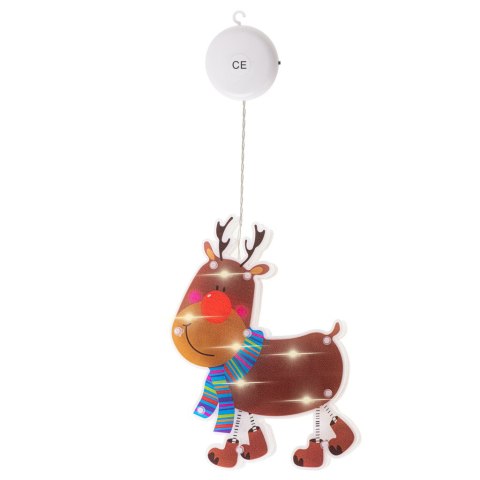 Lampki LED wisząca ozdoba dekoracja okna świąteczna przyssawka renifer Kik Sp. z o. o. Sp. k.